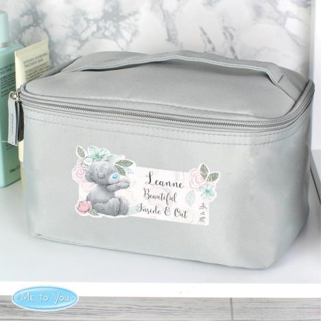 Personalised Me to You Floral Grey Make Up Wash Bag Extra Image 2